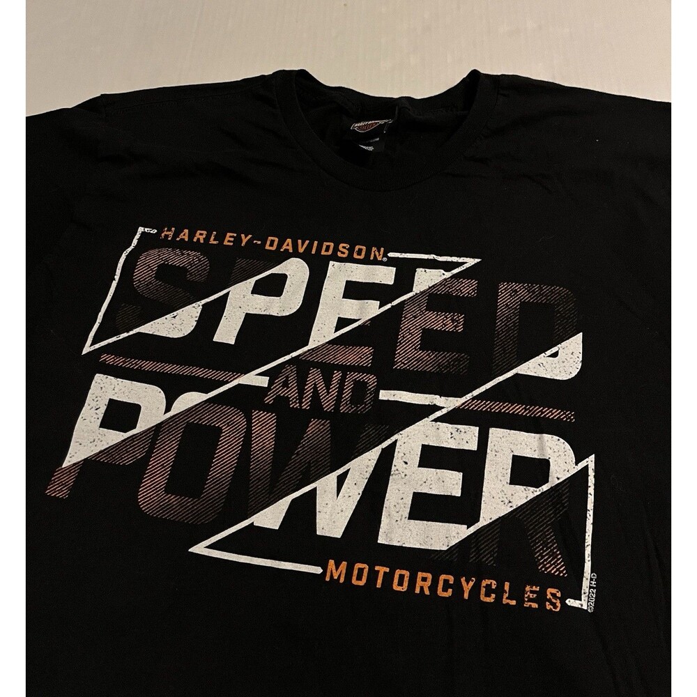 Harley Davidson Motorcycles Woodlands Houston Texas Speed Power T-Shirt 2XL Bike